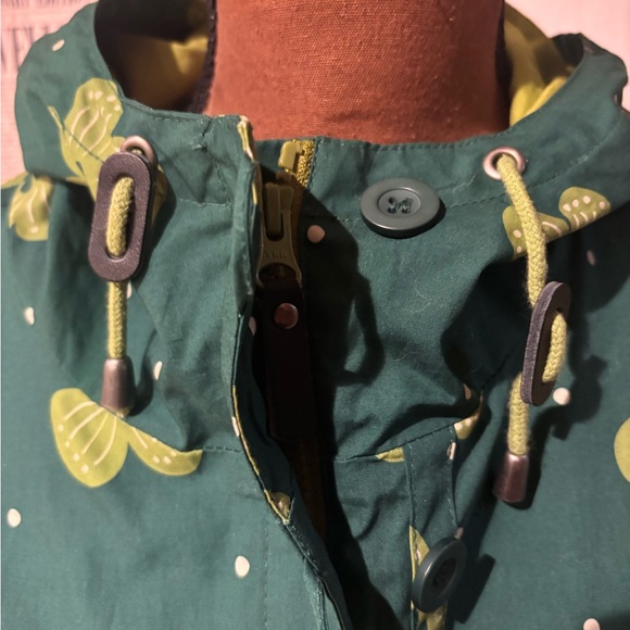 Gudrun Sjoden Green Floral Parka like new worn once sz large- a rare find! - Picture 3 of 15